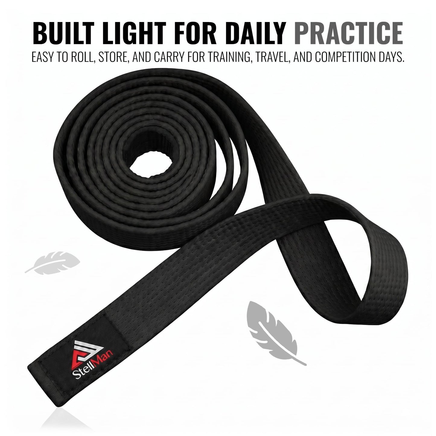 StellMan SpiritEdge Karate Belt – Adult Black Rank