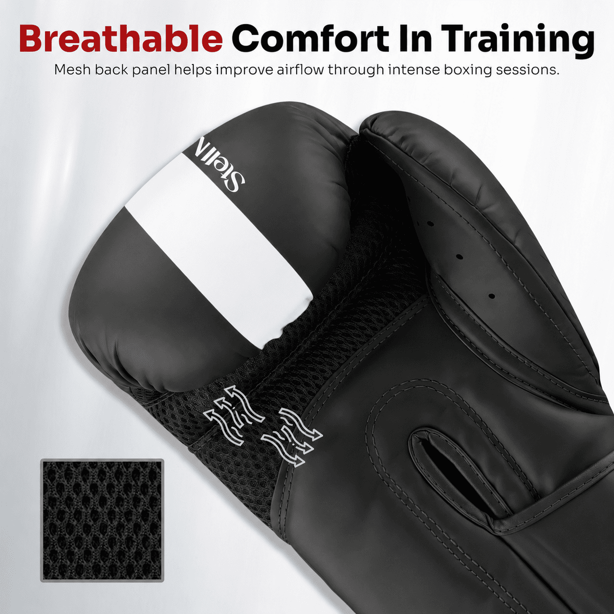 Stellman ProStrike Boxing Gloves-Black/White