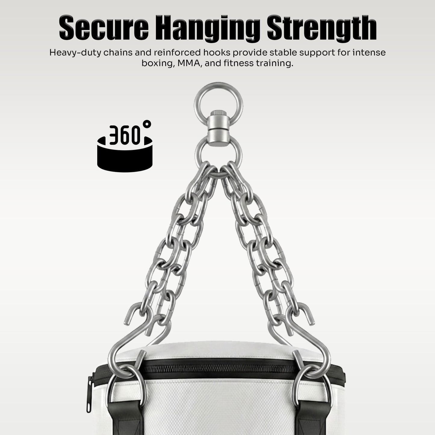 Stellman Compact Hanging Punching Bag - White
