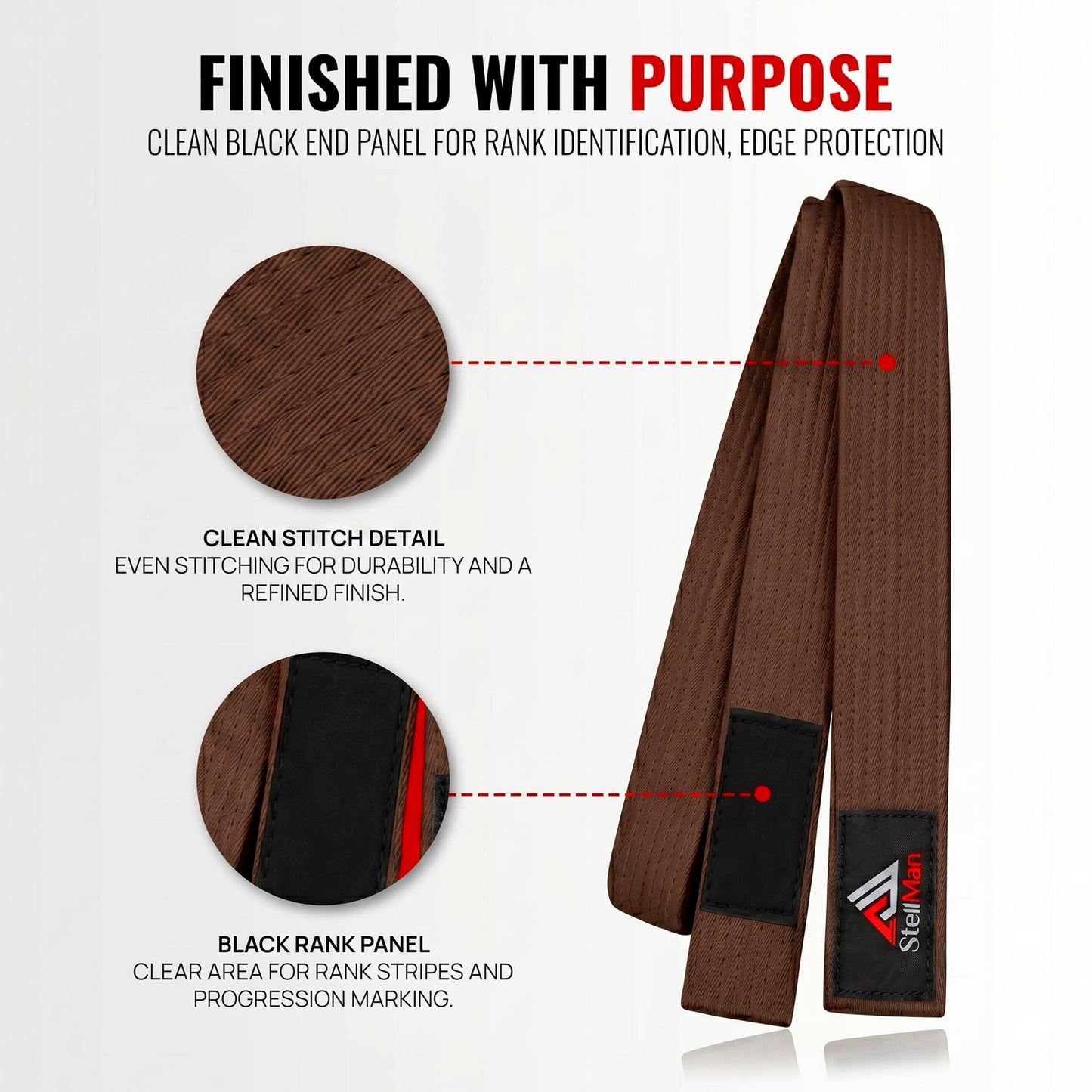StellMan CombatTier Brazilian Jiu Jitsu Adults BJJ Brown Belt