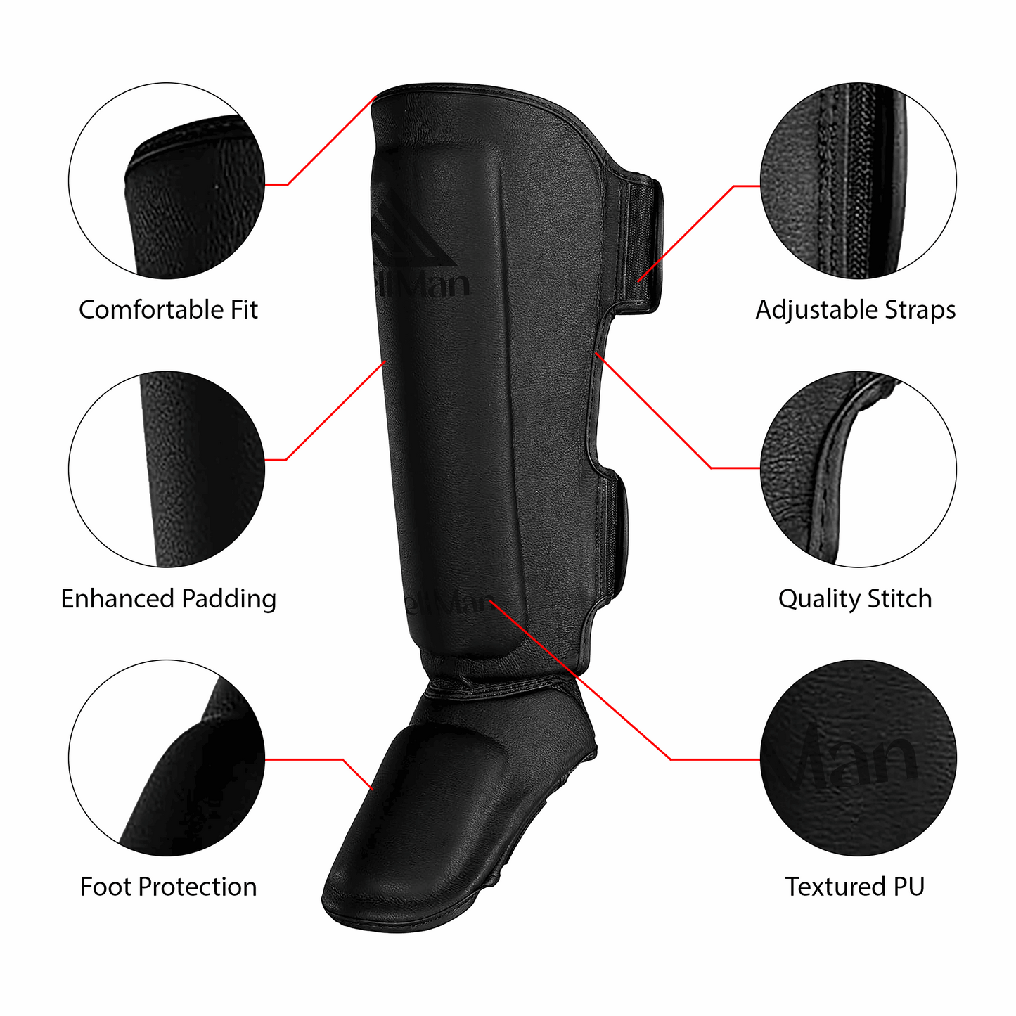 Stellman EliteGuard MMA Shin Guards | Professional-Grade Adult Protection