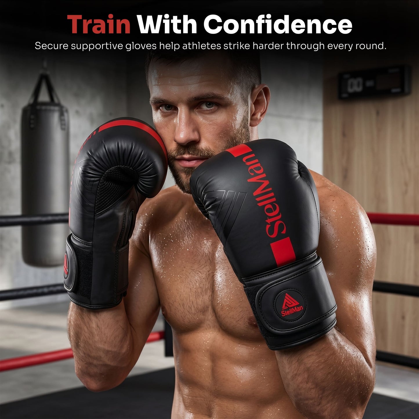 Stellman Challenger 2.0 Inflatable Grappling Gloves Black/Red