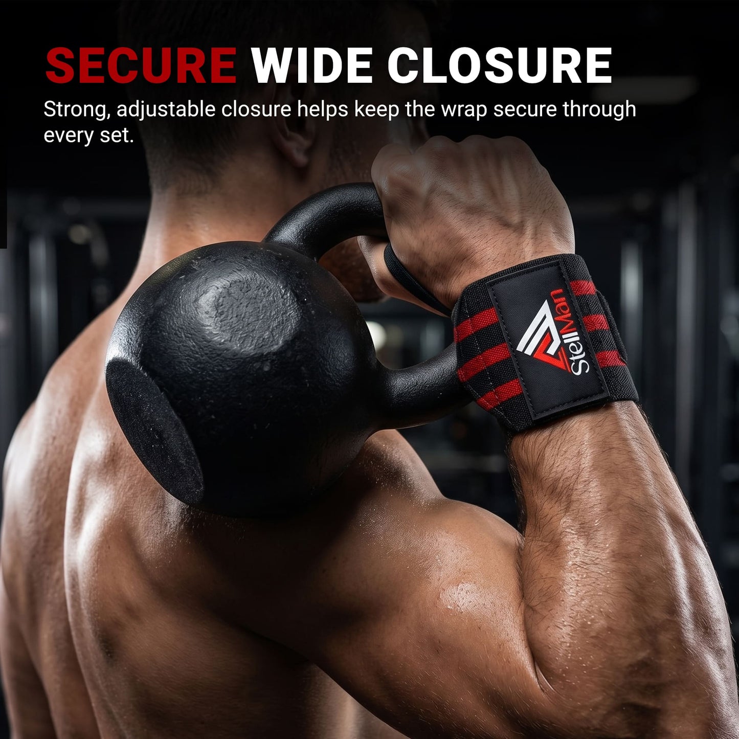 Stellman GripLock Pro Weight Lifting Wrist Wraps
