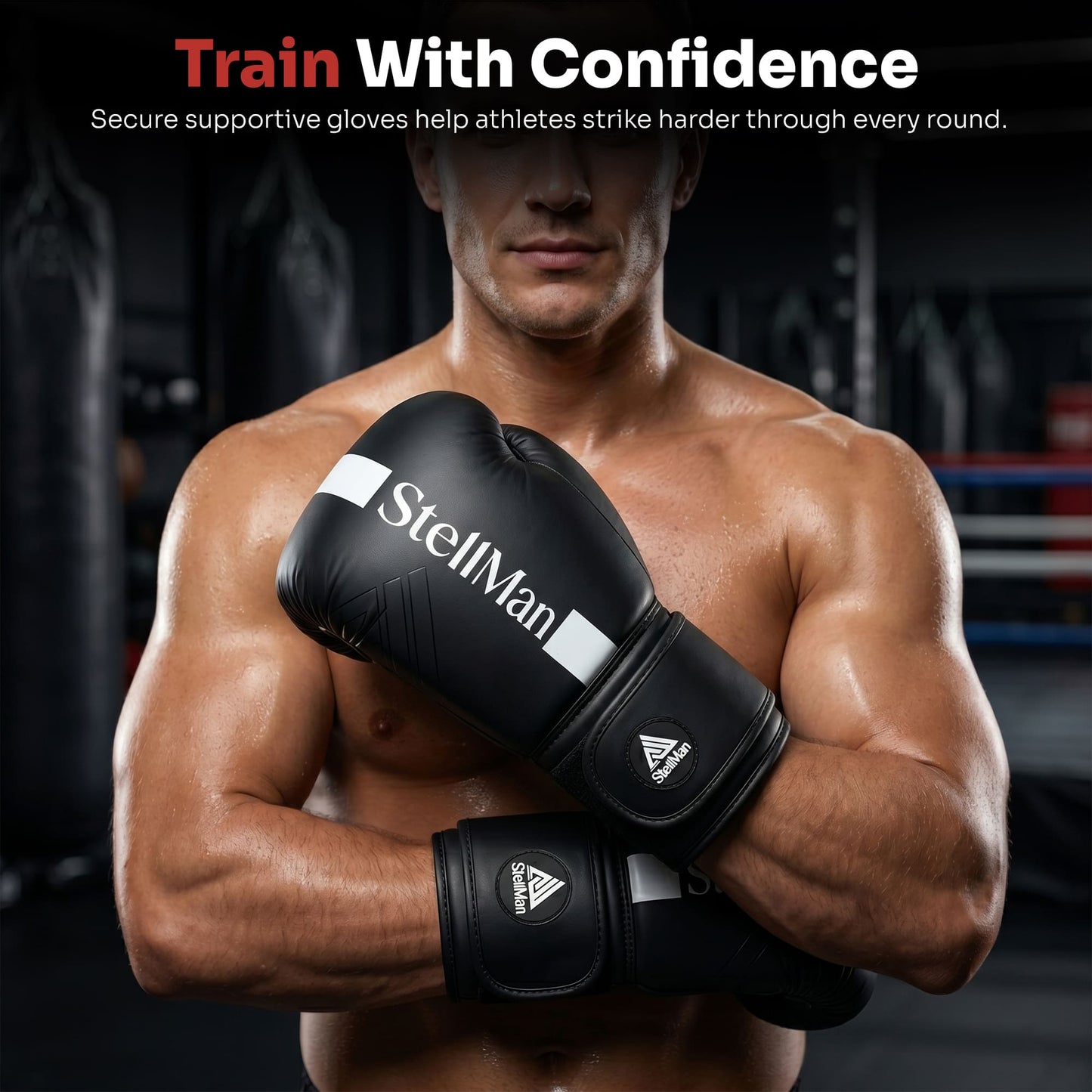 Stellman ProStrike Grappling Gloves-Black/White