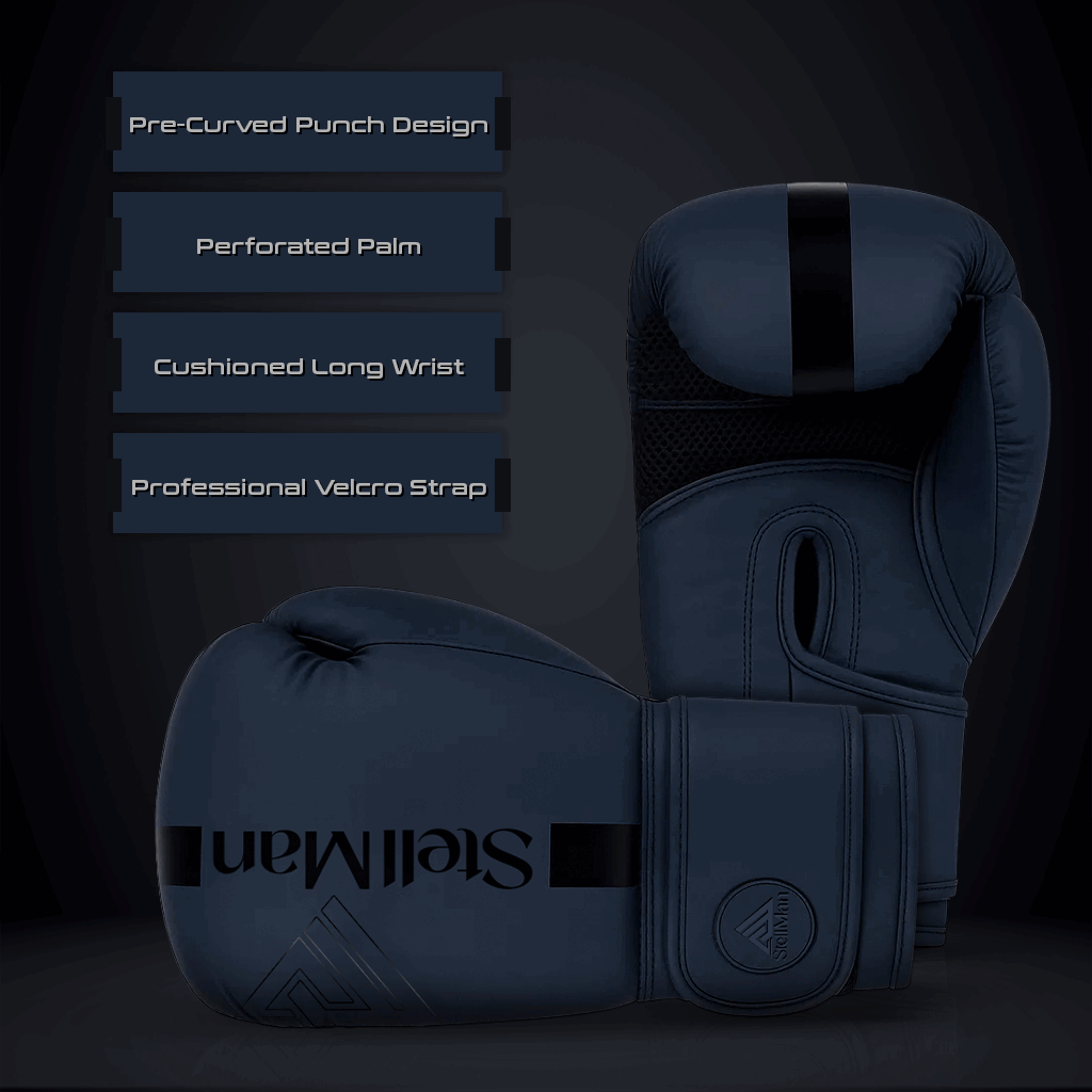 Stellman Contender 2.0 Kids Boxing Gloves – Midnight Black