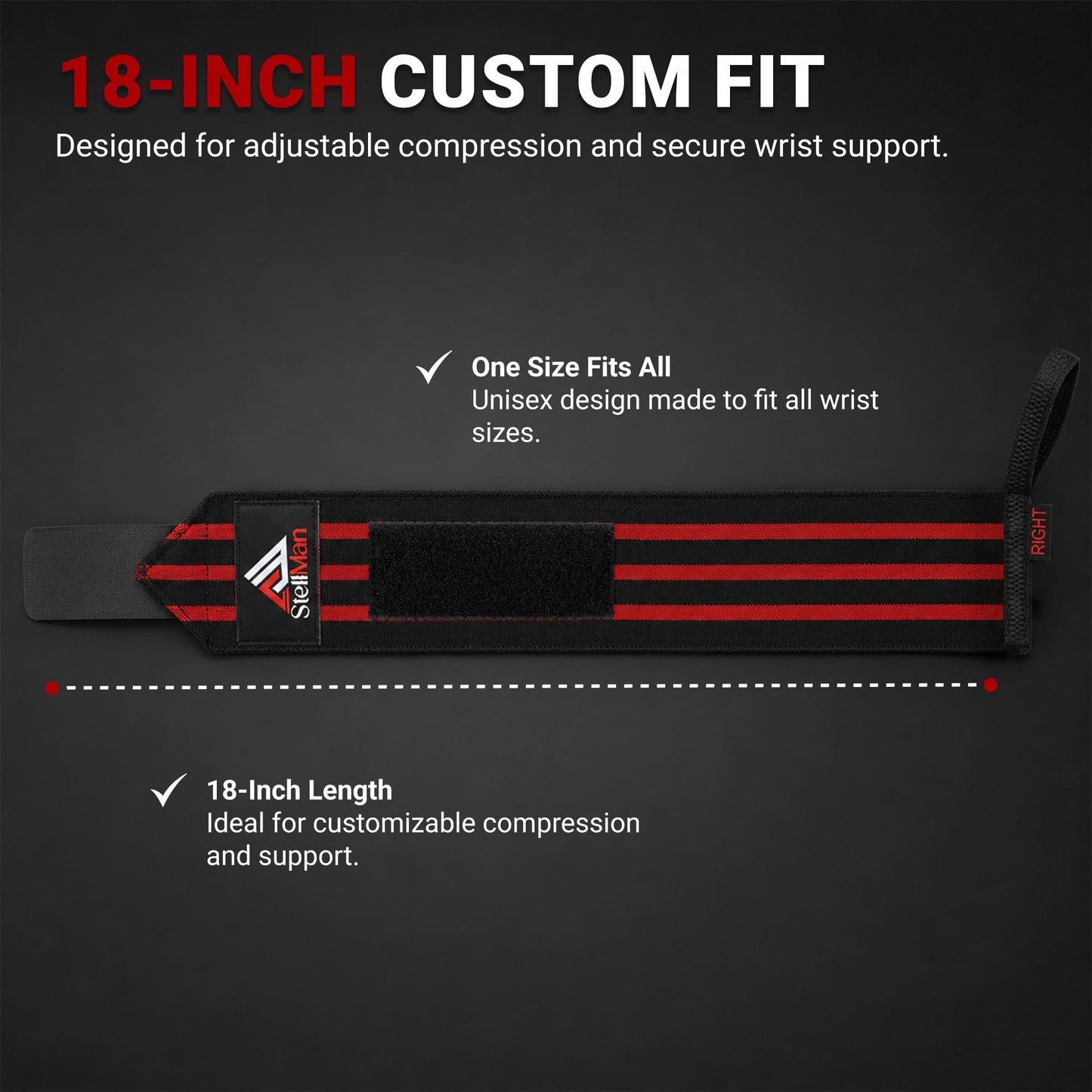 Stellman GripLock Pro Weight Lifting Wrist Wraps