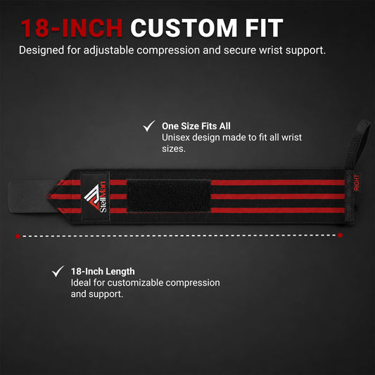 Stellman GripLock Pro Weight Lifting Wrist Wraps