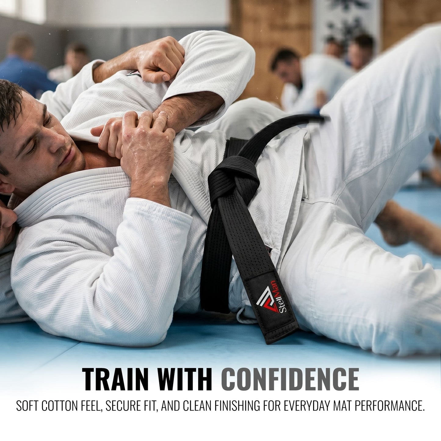 StellMan SpiritEdge Karate Belt – Adult Black Rank
