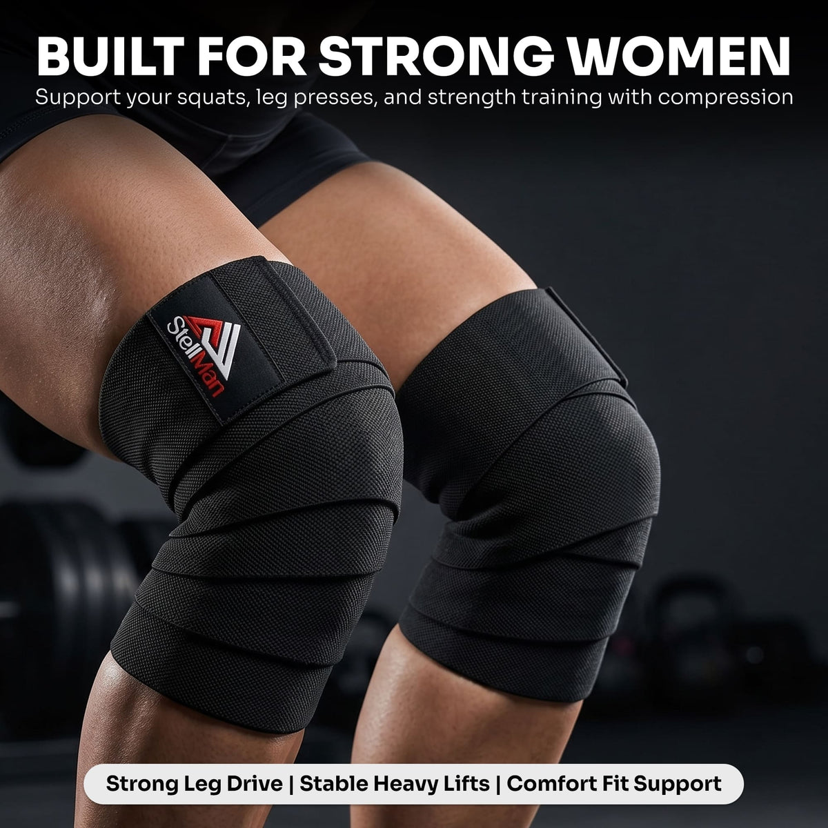 Stellman PowerSpiral Weight Lifting Knee Wraps