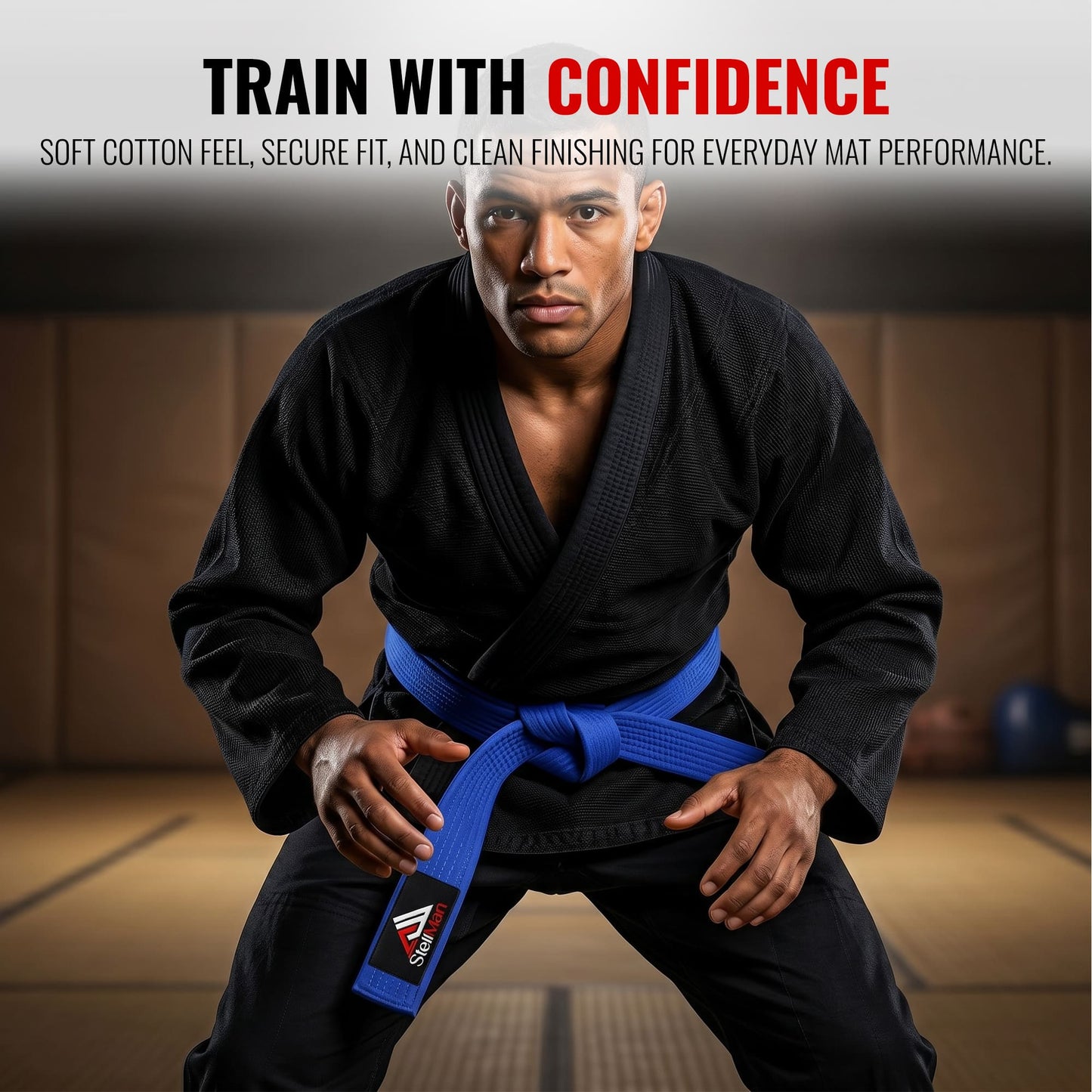 StellMan RankBlade Karate Belt – Adult Blue Rank