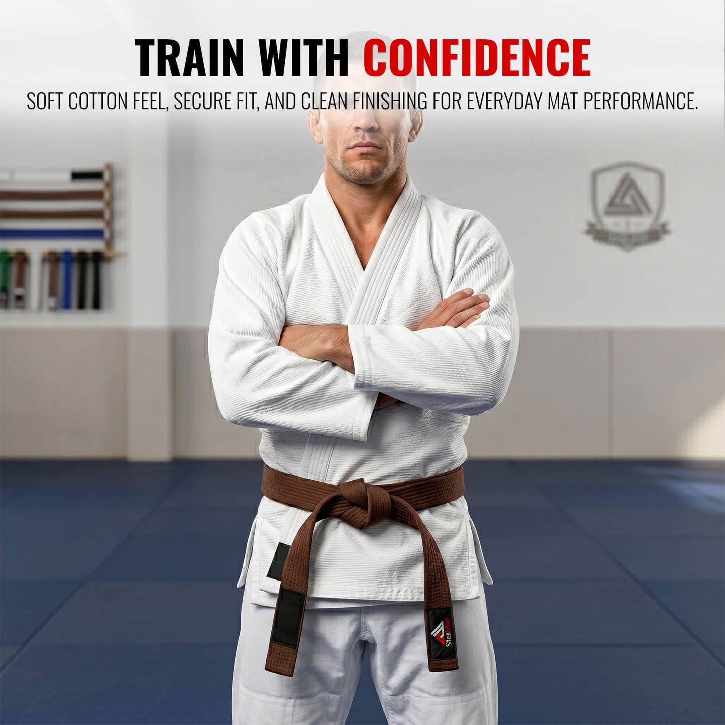 StellMan CombatTier Brazilian Jiu Jitsu Adults BJJ Brown Belt