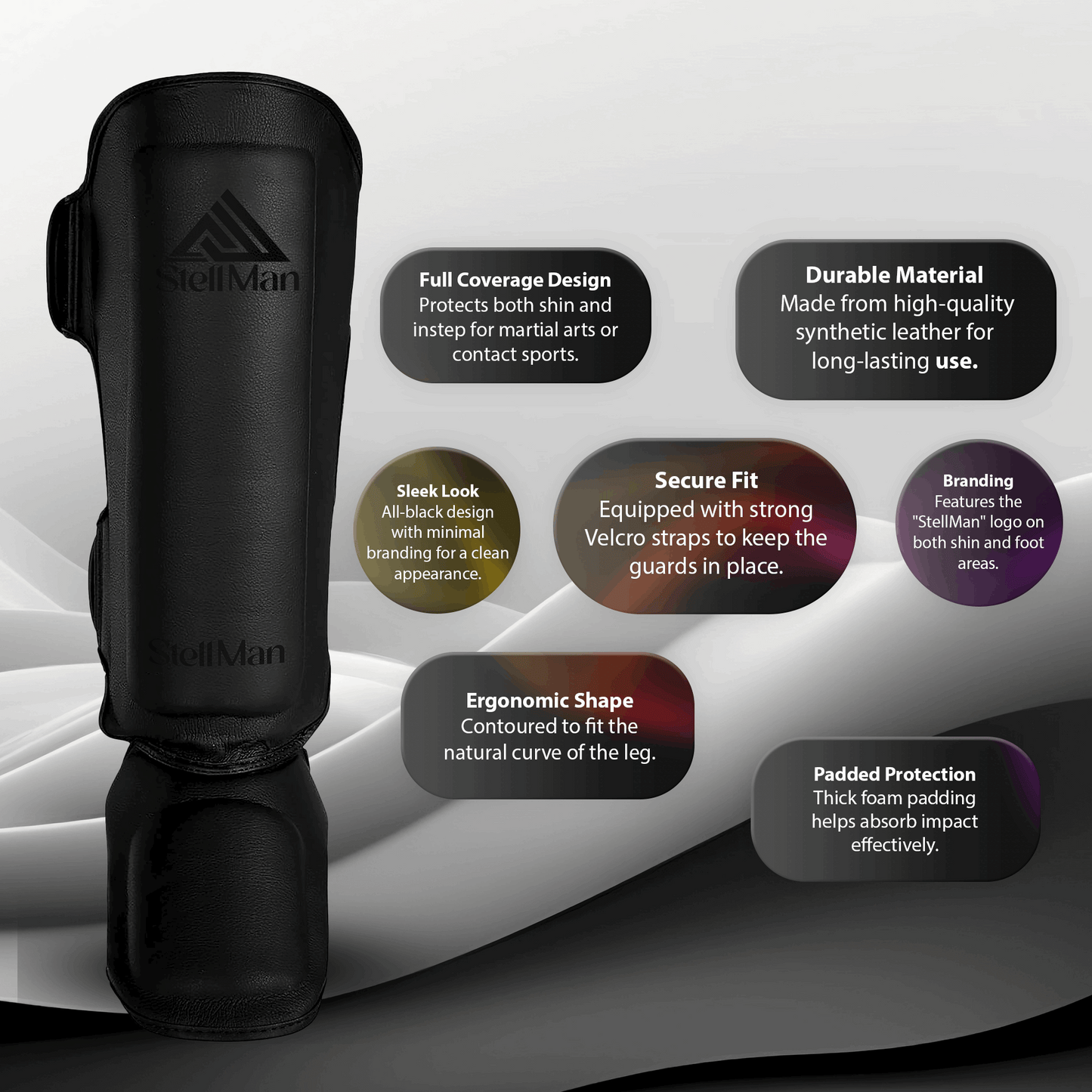 Stellman EliteGuard MMA Shin Guards | Professional-Grade Adult Protection