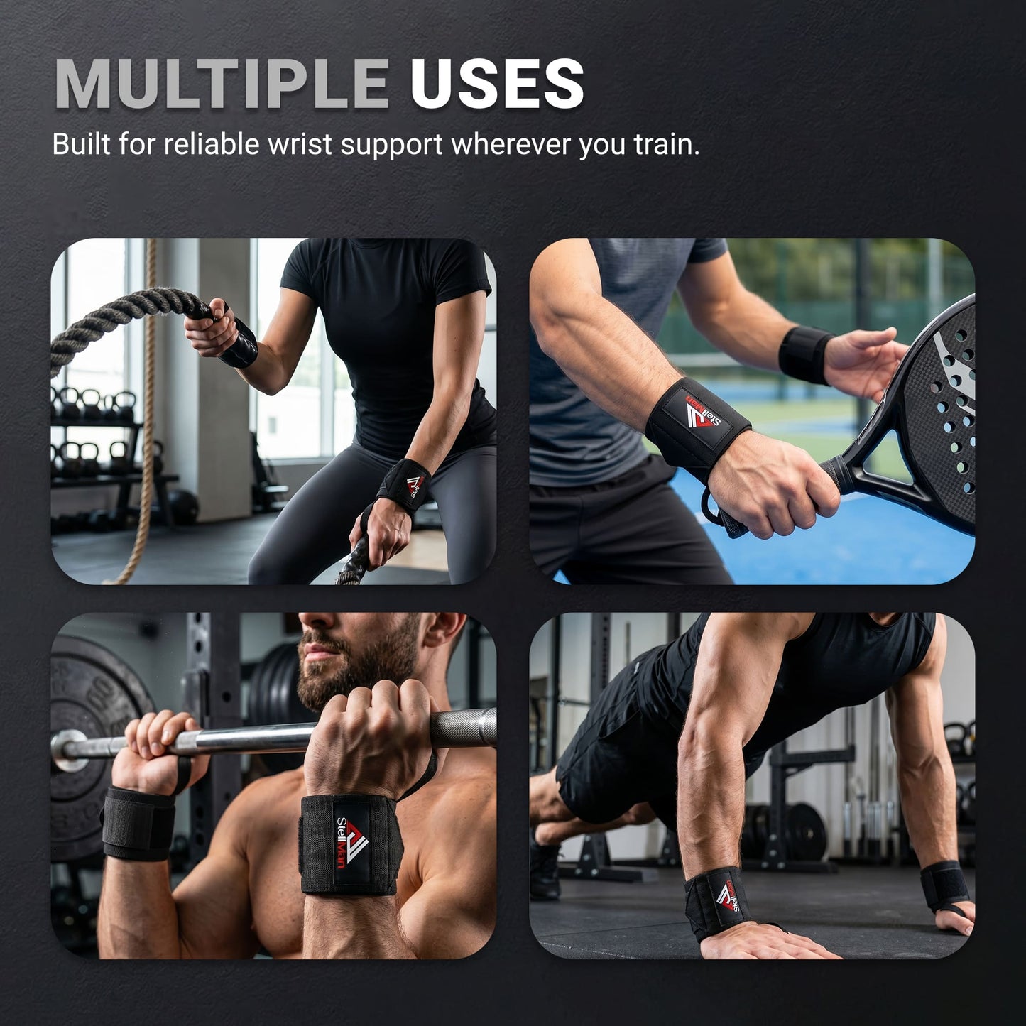 Stellman IronFlex Weight Lifting Wrist Wraps