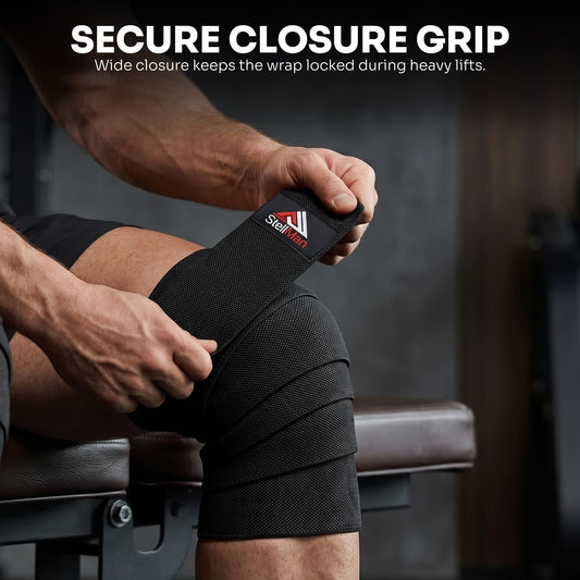 Stellman PowerSpiral Weight Lifting Knee Wraps