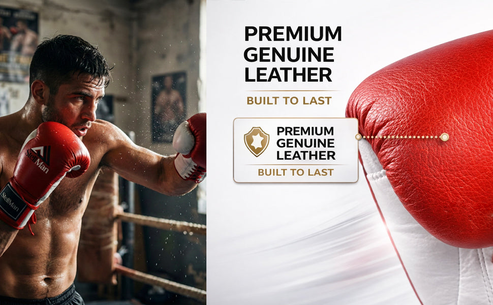 StellMan Dominator Pro Lace-Up Competition Boxing Gloves