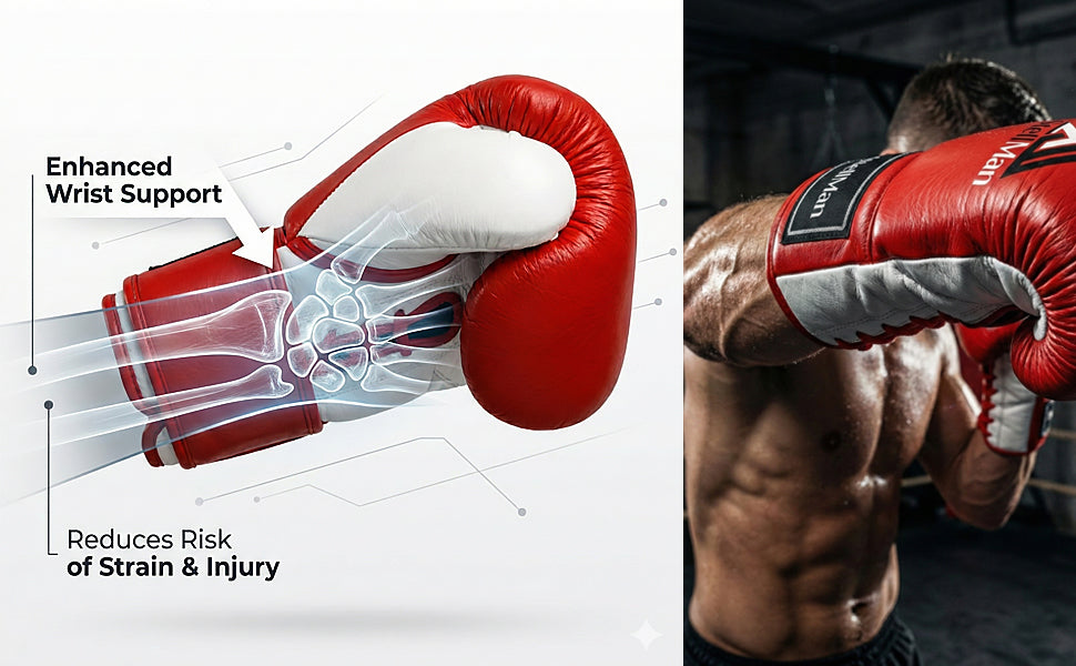 StellMan Dominator Pro Lace-Up Competition Boxing Gloves