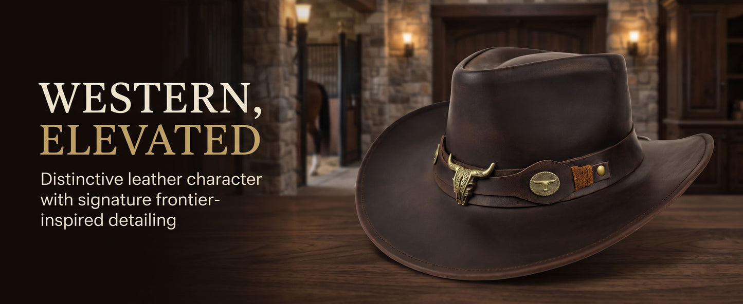 StellMan CanyonHorn Leather Hat