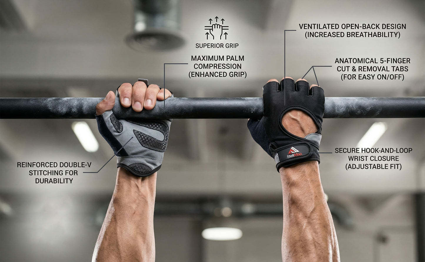 Stellman HyperMax Weightlifting Gloves