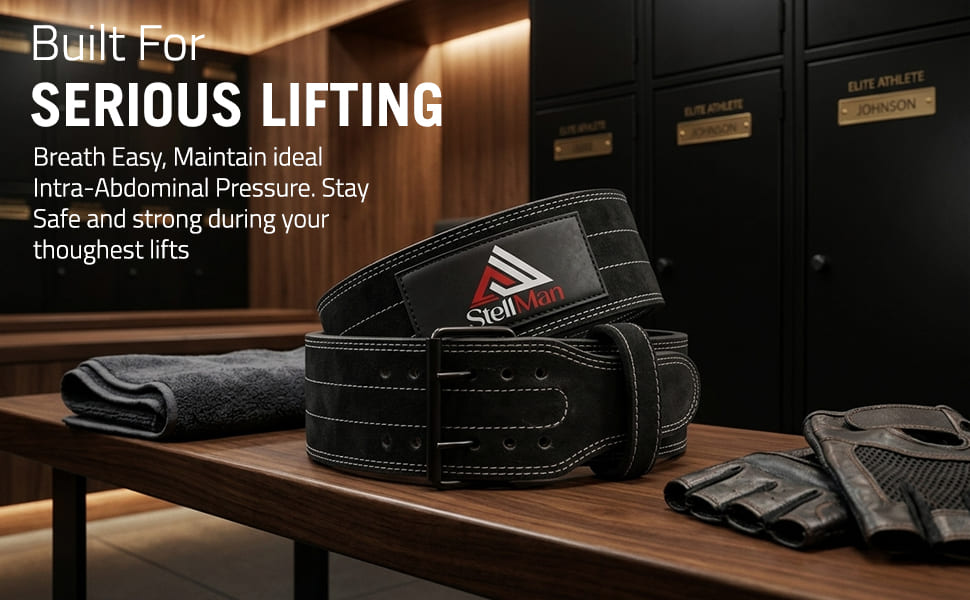 Leather Weight Lifting Belt for Men & Women – Gym, Squats & Deadlifts