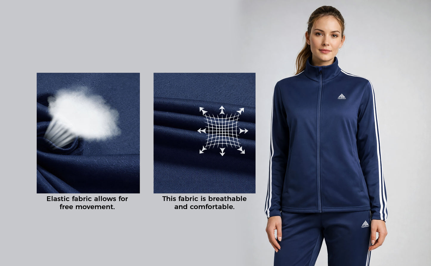 StellMan NovaStride Women’s Athletic Track Suit - Blue