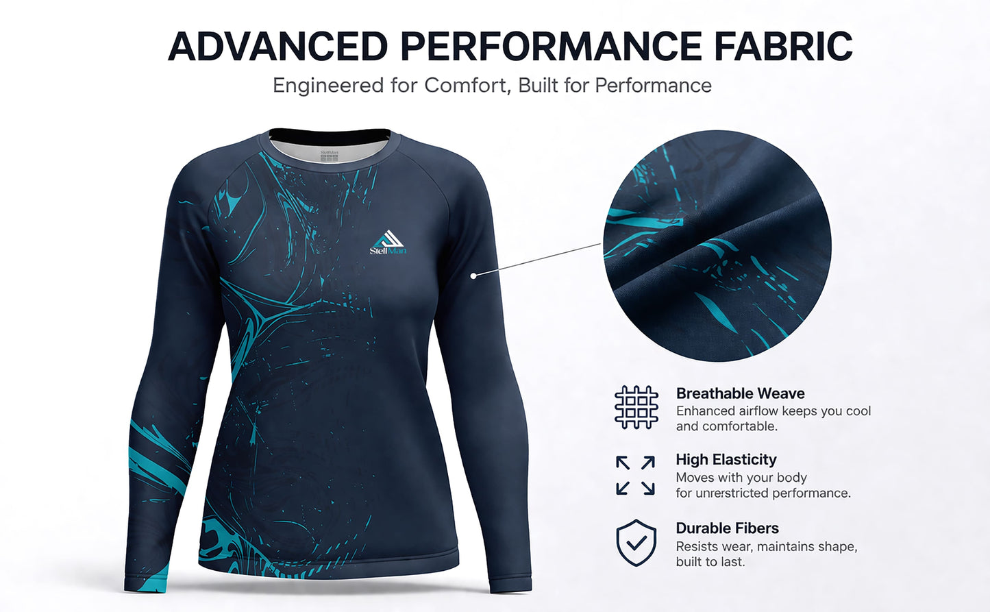 StellMan Flow Women's Sublimated Rash Guard – BJJ/MMA