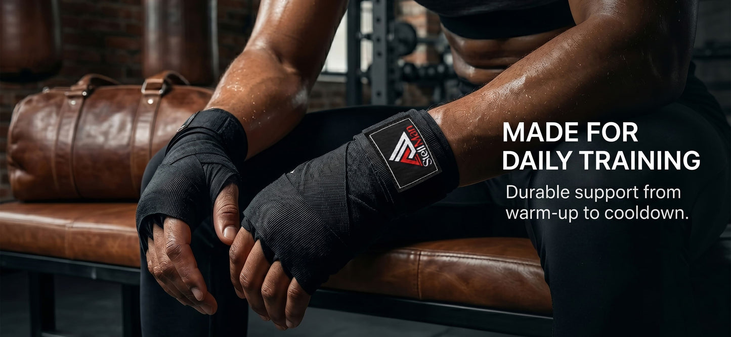 Stellman Warrior Boxing Hand Wraps - Black