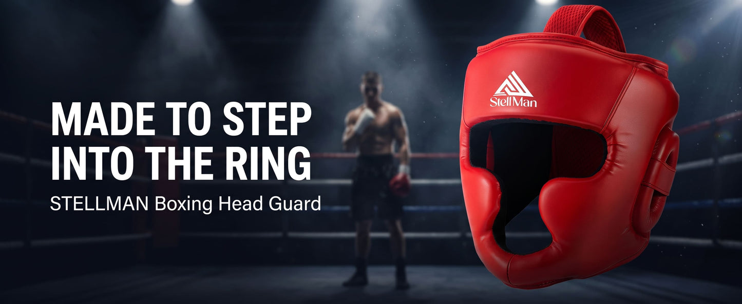 Stellman Warrior Pro Sparring Headgear-Red