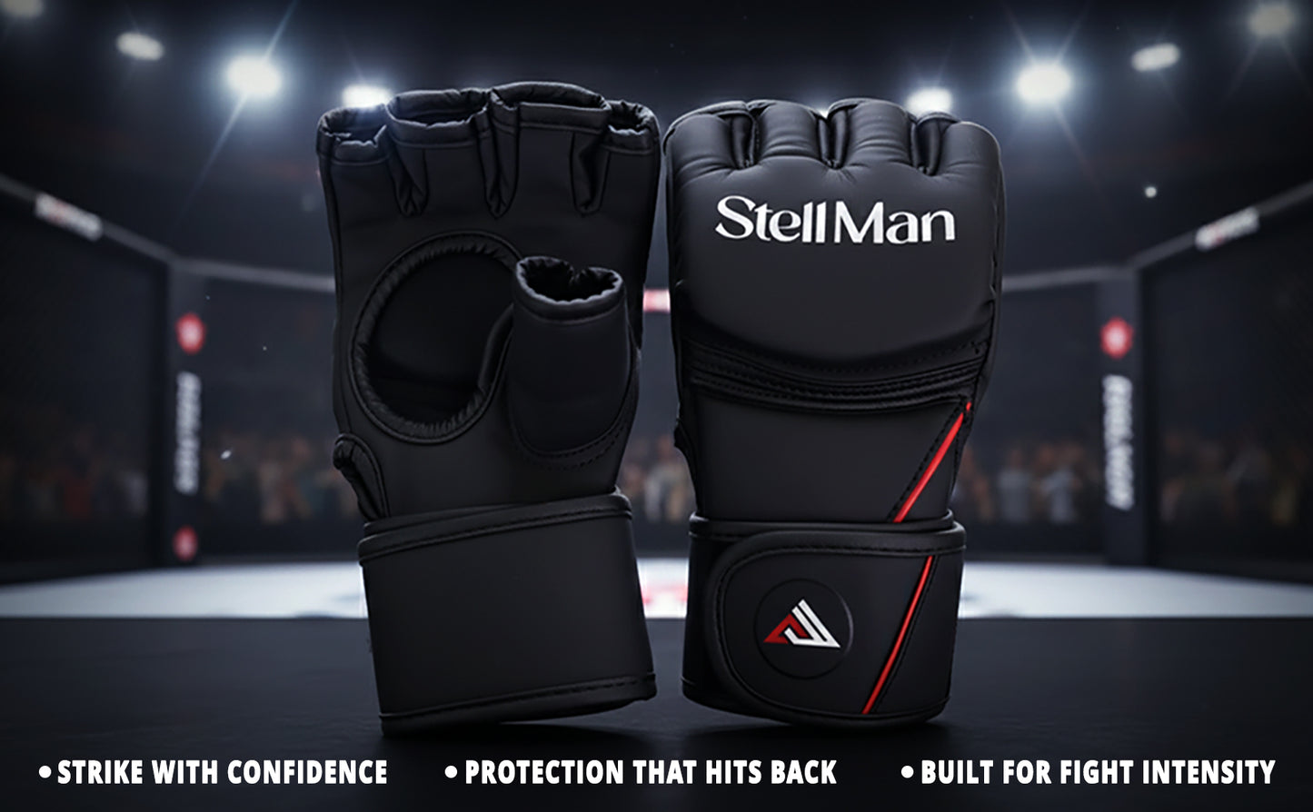 StellMan Grapplex MMA Gloves - Black