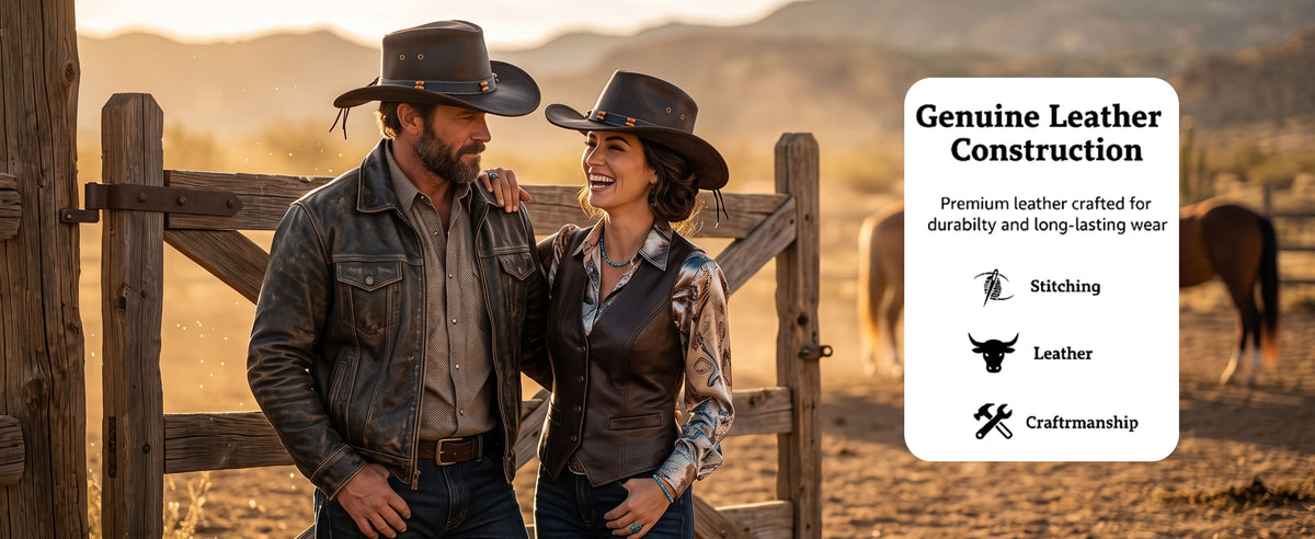 Stellman Smoke Dawson Leather Hats