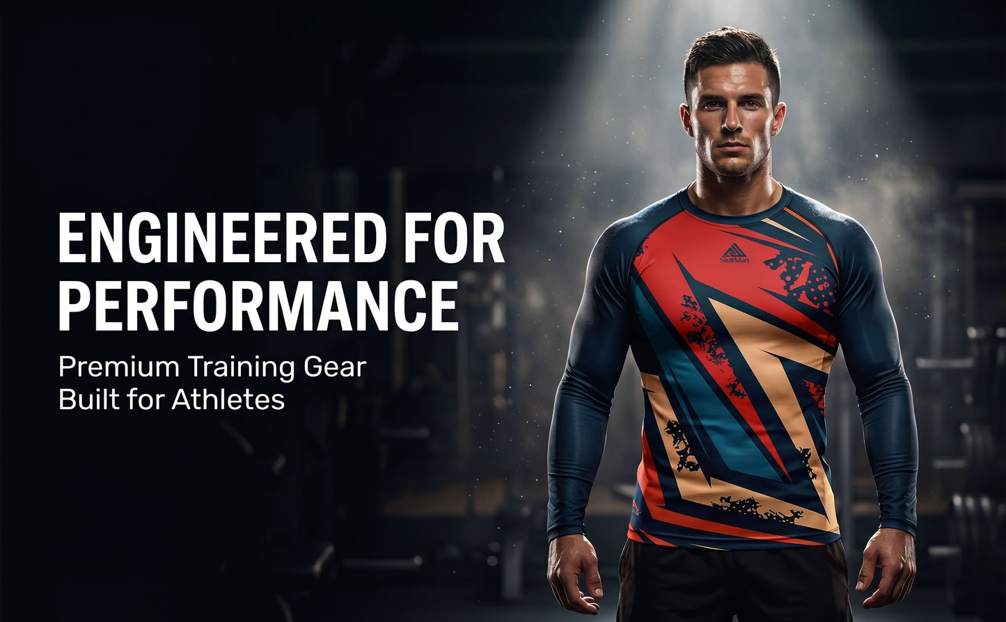 StellMan Apex Sublimated Rash Guard – BJJ/MMA Training Shirt