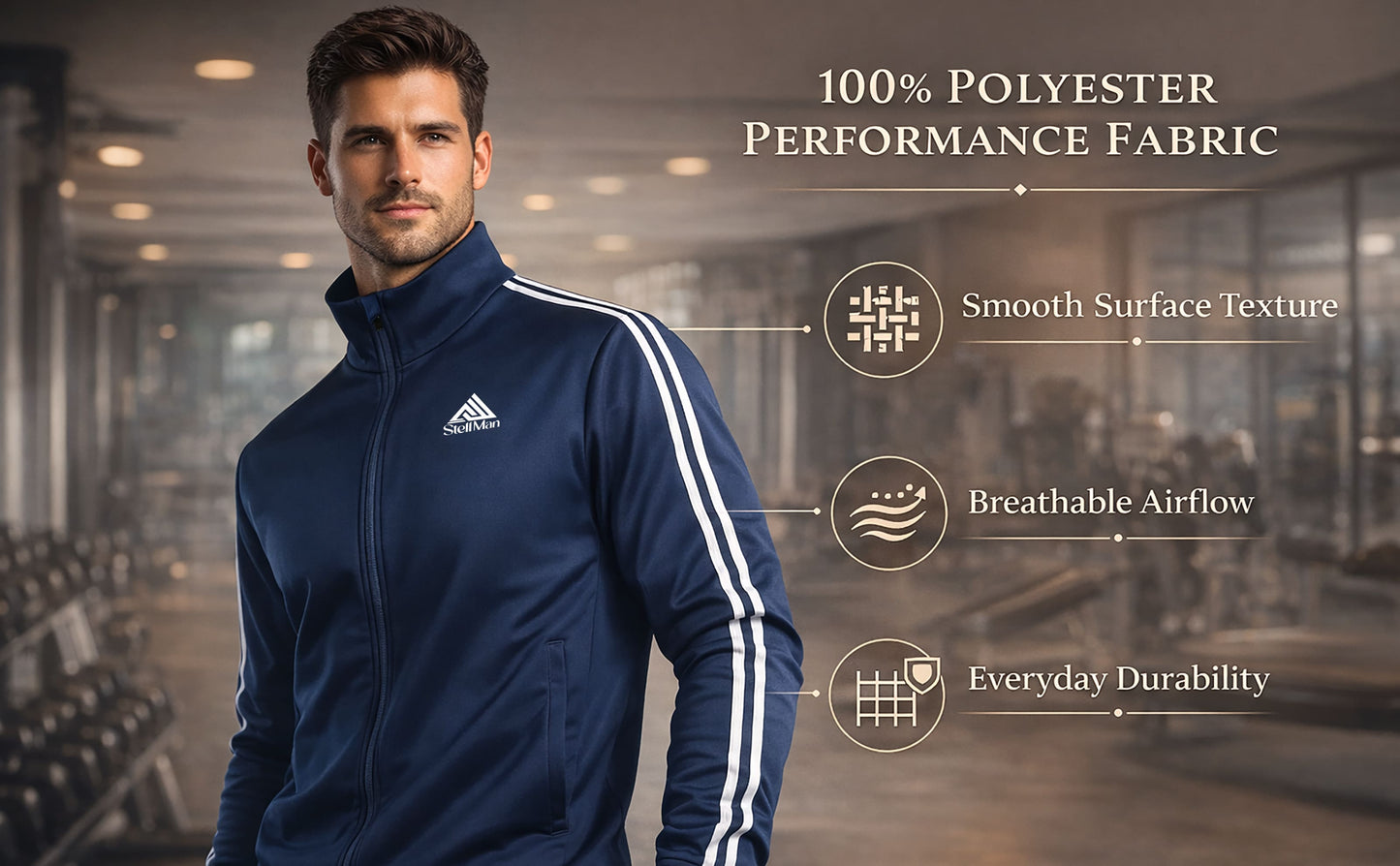 StellMan ApexFlow Men’s Track Suit – Athletic Performance Edition - Blue