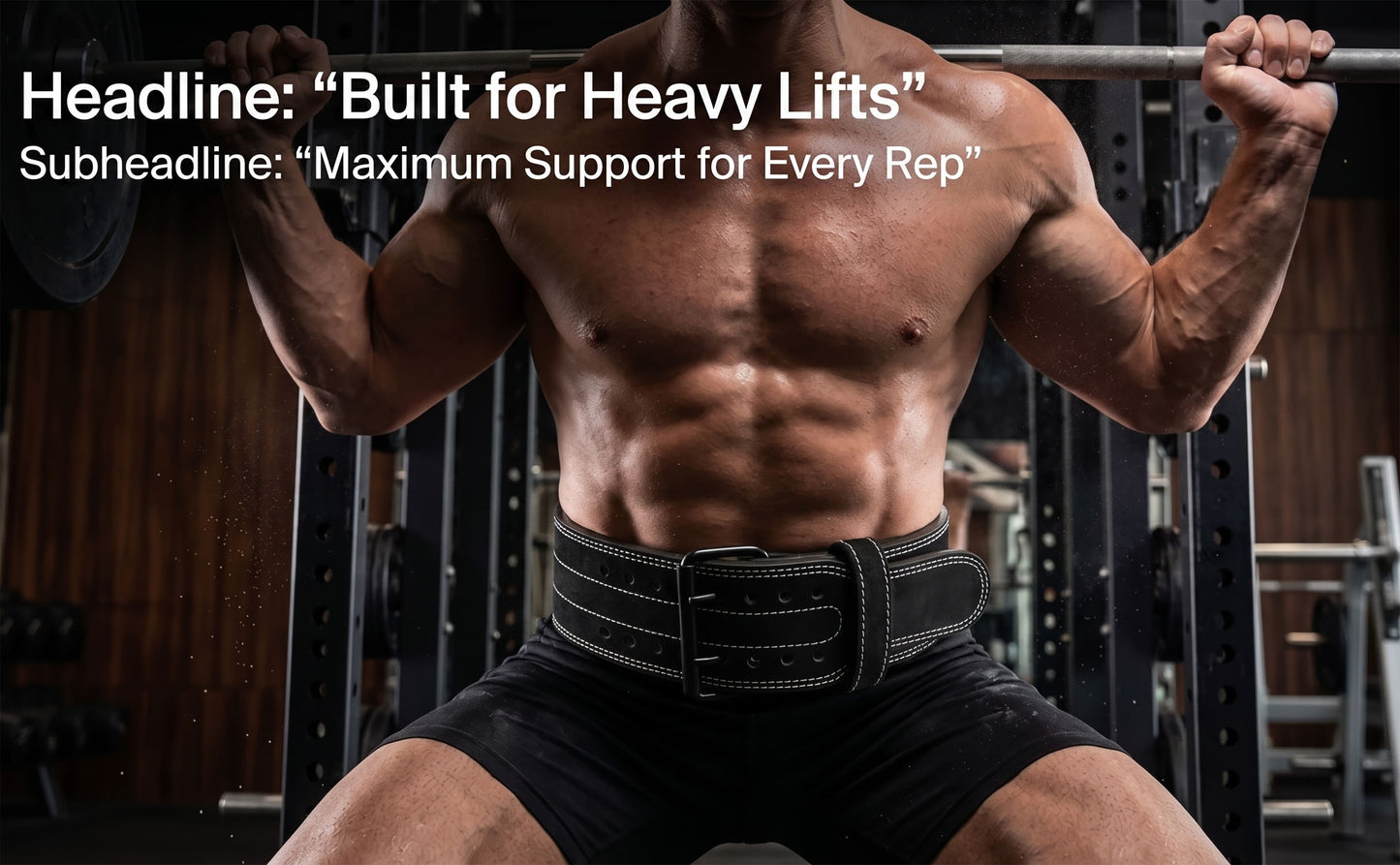 Leather Weight Lifting Belt for Men & Women – Gym, Squats & Deadlifts