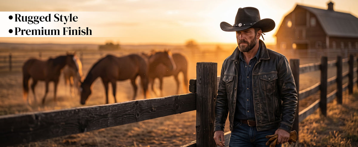 Stellman Rawhide Rodeo Leather Cowboy Hats