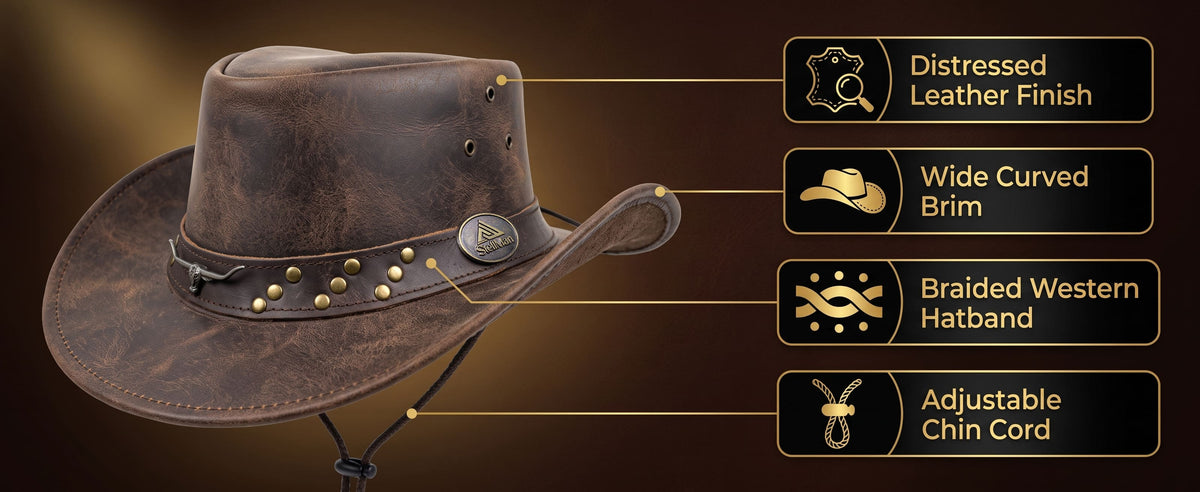 Stellman Dust & Hide Leather Cowboy Hats