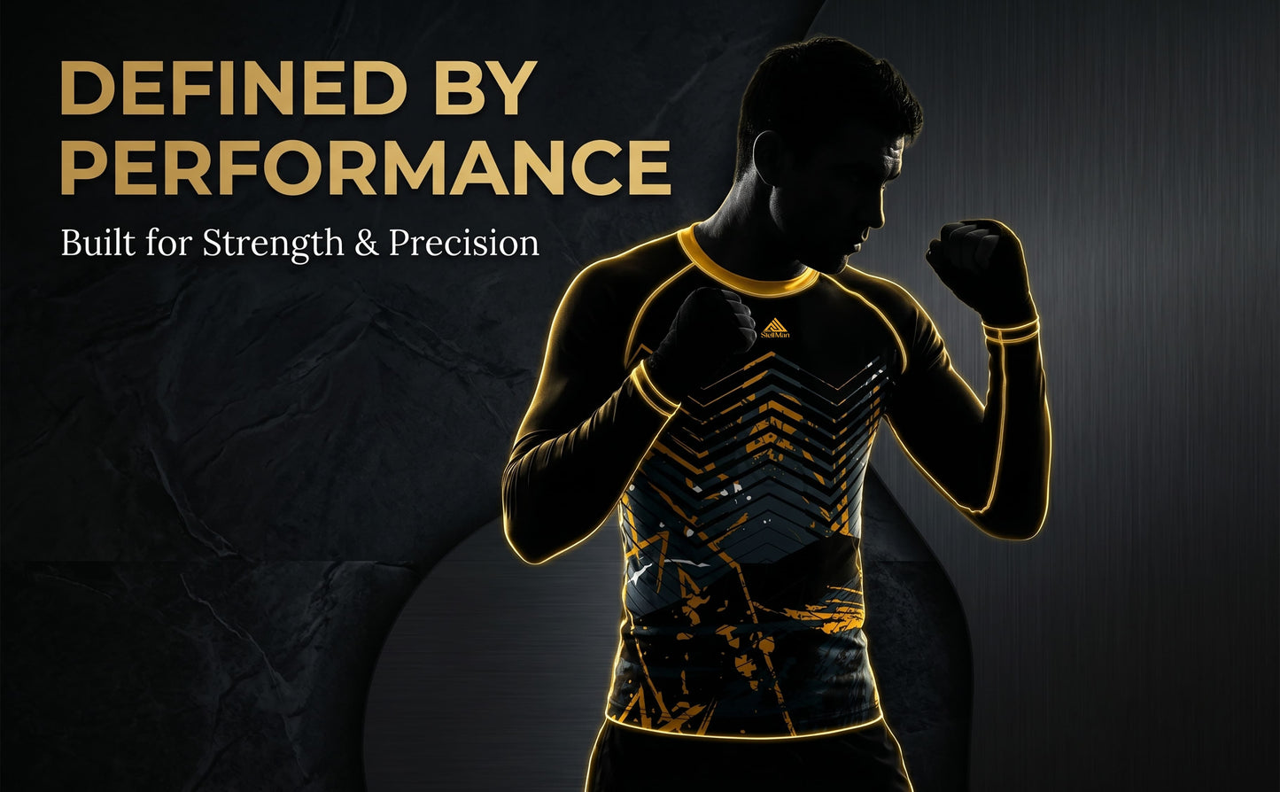 StellMan Vector Rash Guard – Geometric MMA Training Top