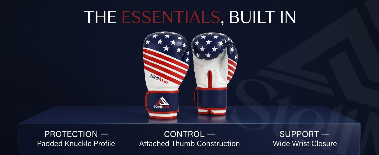Stellman Gladiator 2.0 Grappling Gloves-US Flag