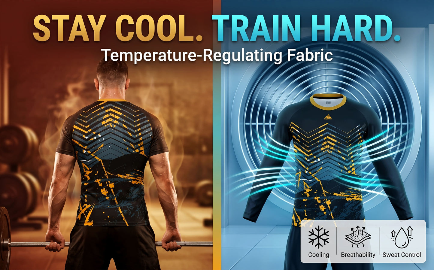StellMan Vector Rash Guard – Geometric MMA Training Top