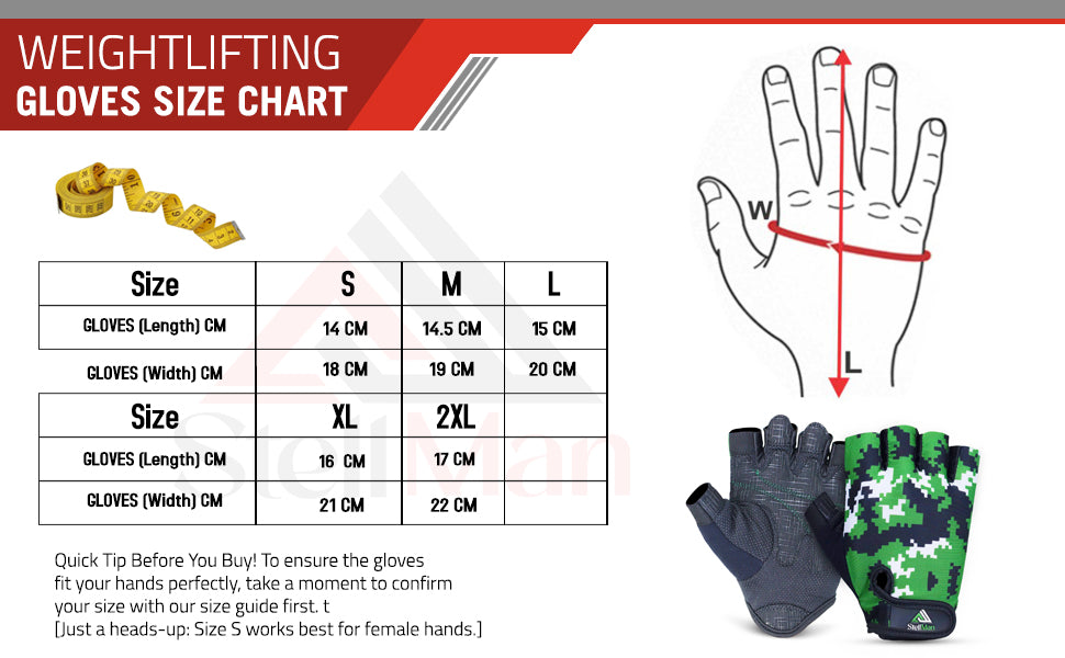 Stellman Titan Grip Weightlifting Gloves