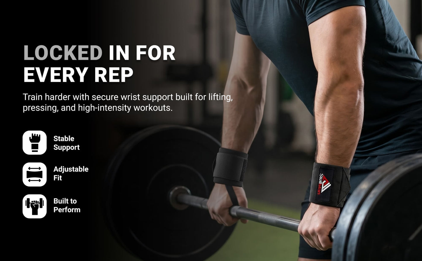 Stellman IronFlex Weight Lifting Wrist Wraps