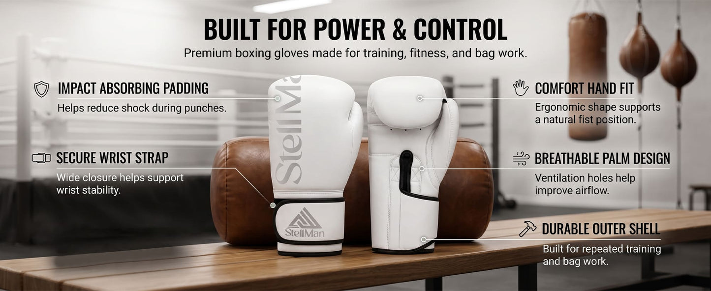 Stellman Lightning Strike White Grappling Gloves