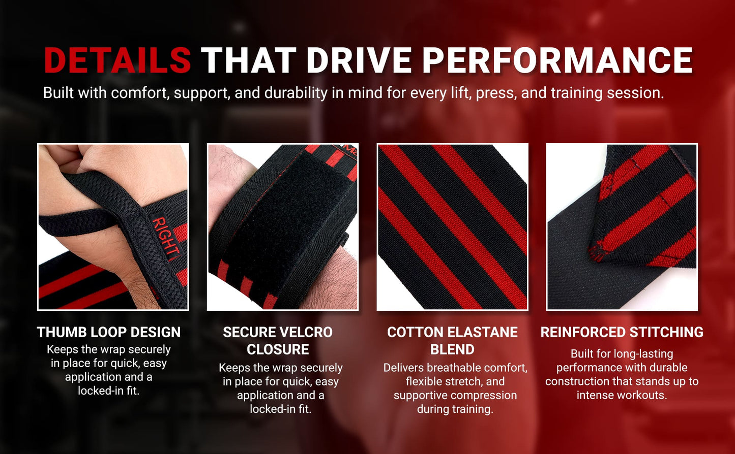Stellman GripLock Pro Weight Lifting Wrist Wraps