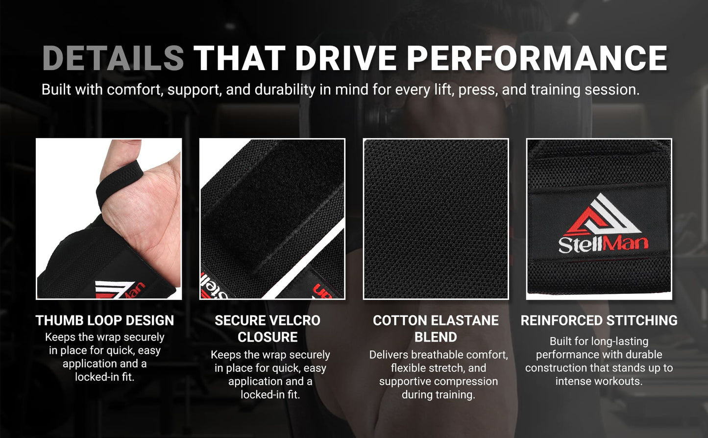 Stellman IronFlex Weight Lifting Wrist Wraps