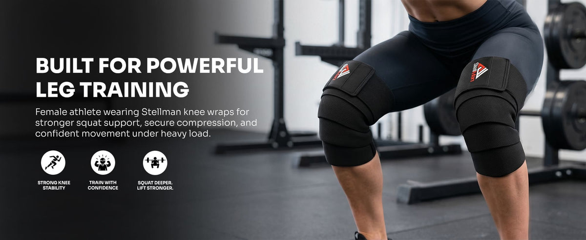Stellman PowerSpiral Weight Lifting Knee Wraps