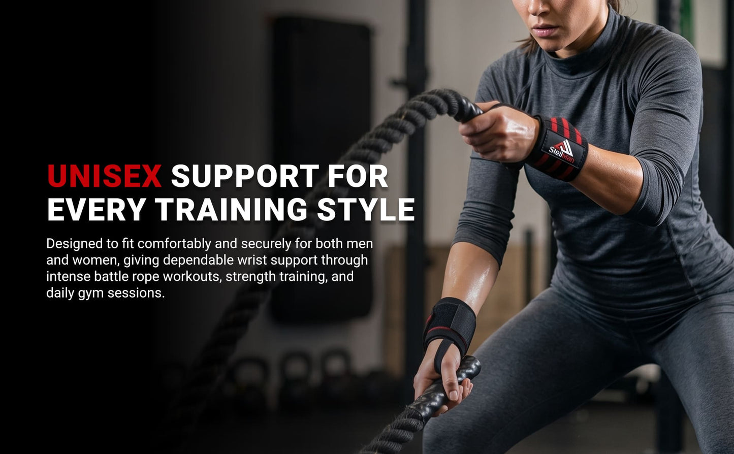 Stellman GripLock Pro Weight Lifting Wrist Wraps