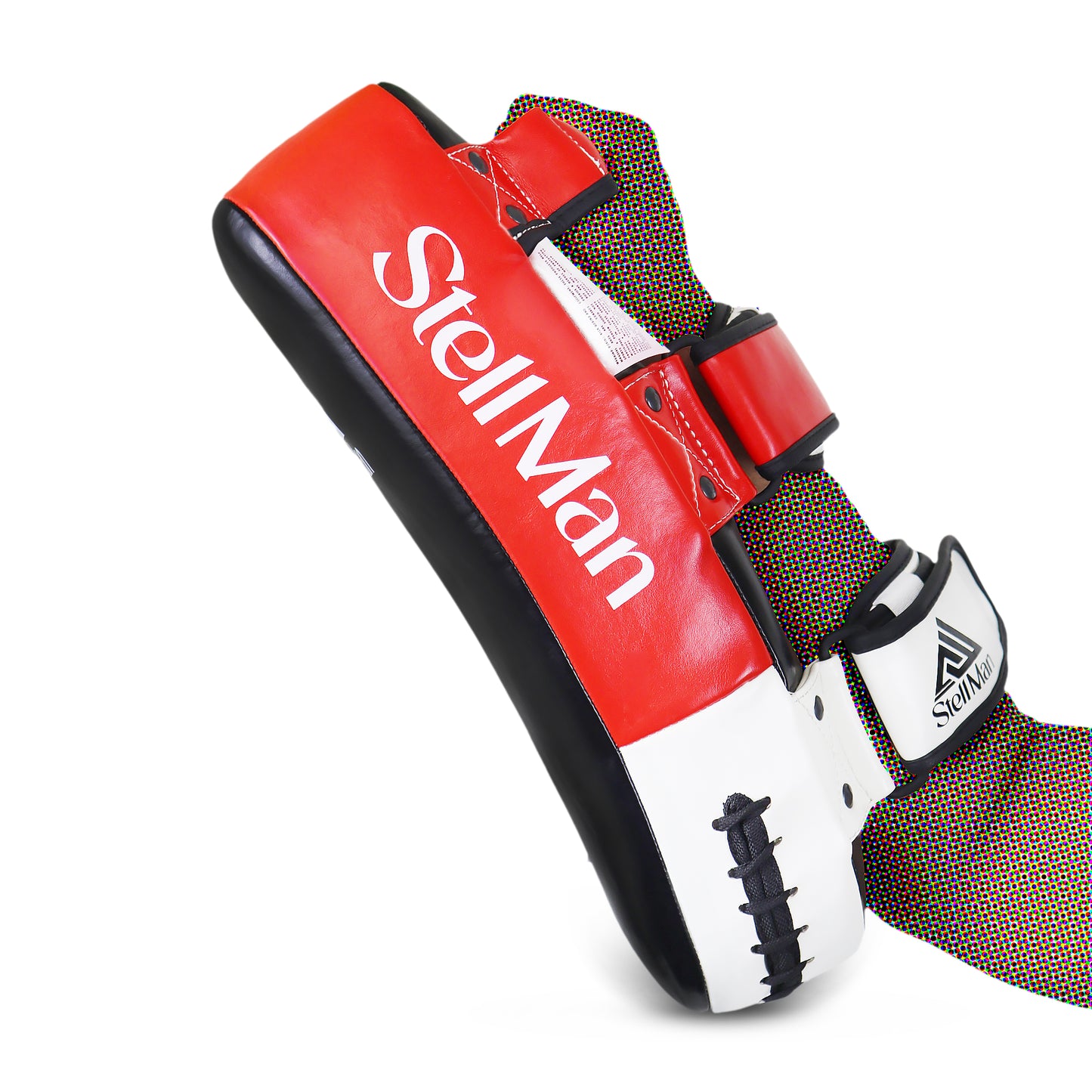 StellMan Muay Thai Curved Kick Pads Red – Leather MMA & Kickboxing Training Pads