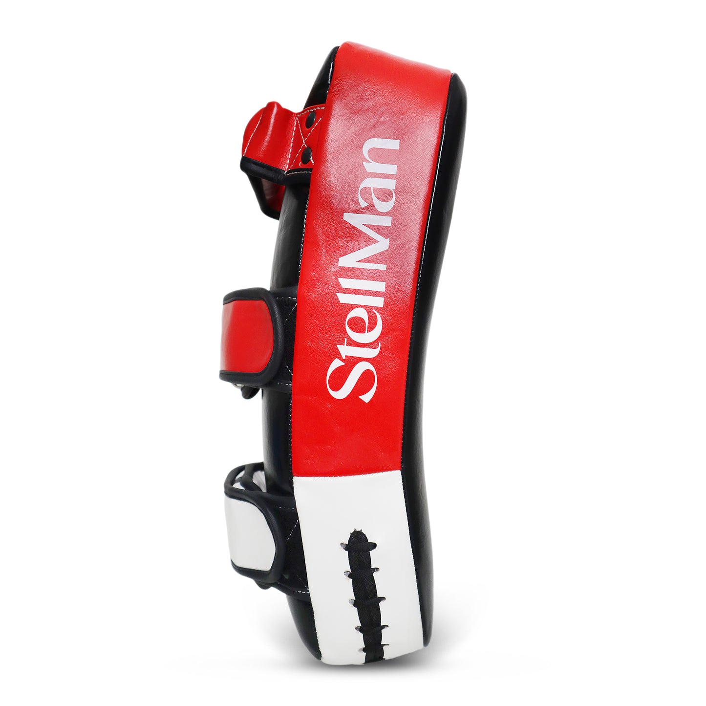 StellMan Muay Thai Curved Kick Pads Red – Leather MMA & Kickboxing Training Pads