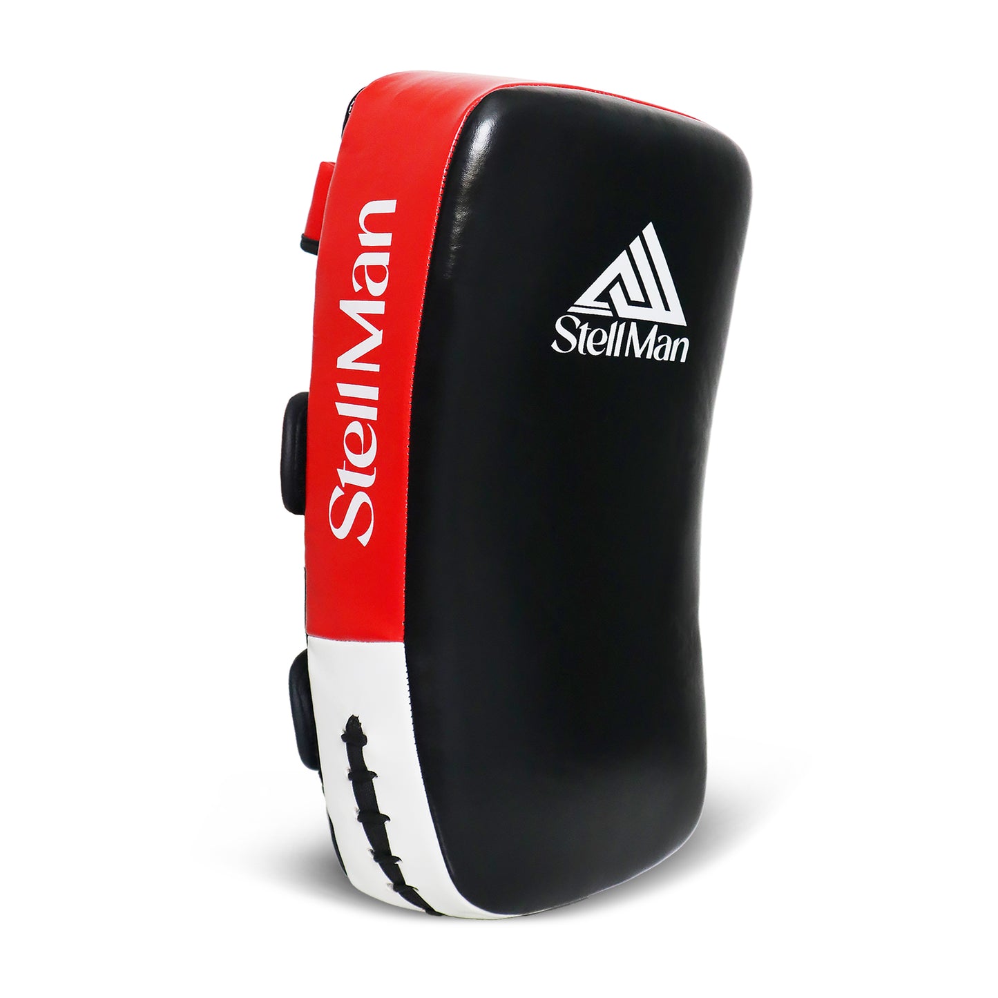 StellMan Muay Thai Curved Kick Pads Red – Leather MMA & Kickboxing Training Pads