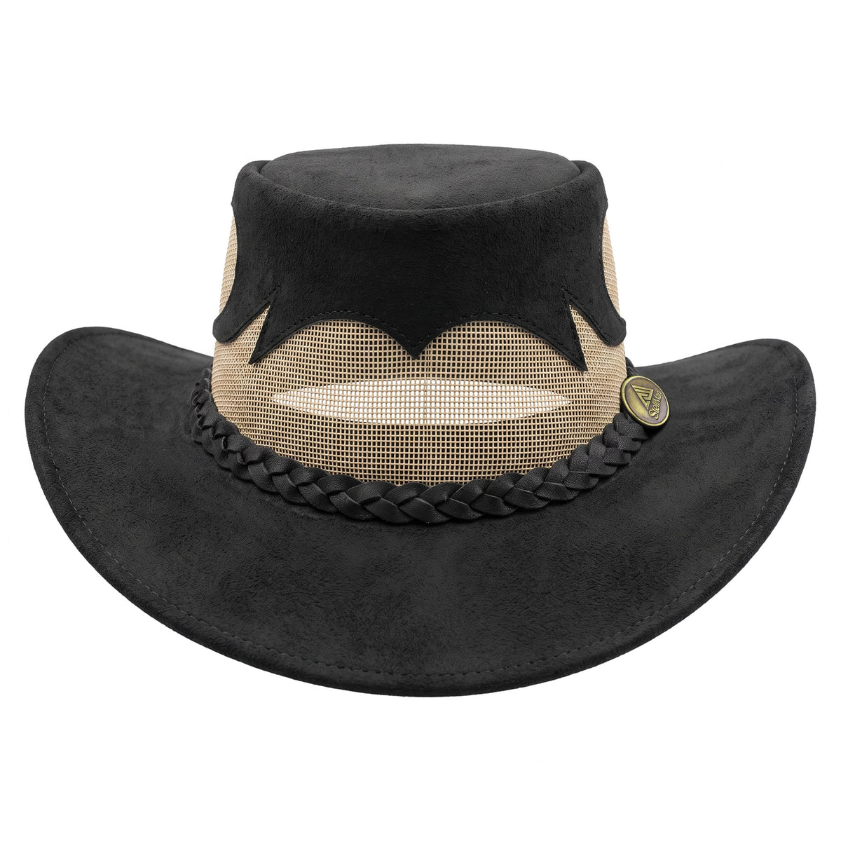 Black RavenEdge Suede Leather Cowboy Hat