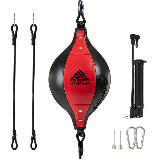 Stellman Pro Impact Double End Boxing Bag - Black & Red