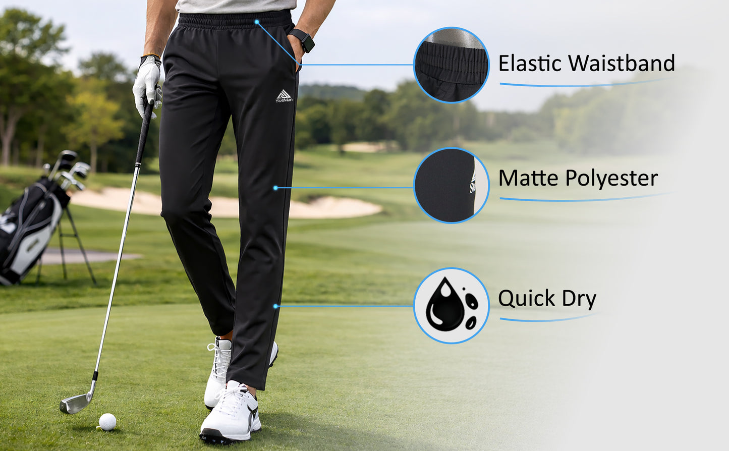 StellMan DriveFlex Men’s Performance Golf Pants